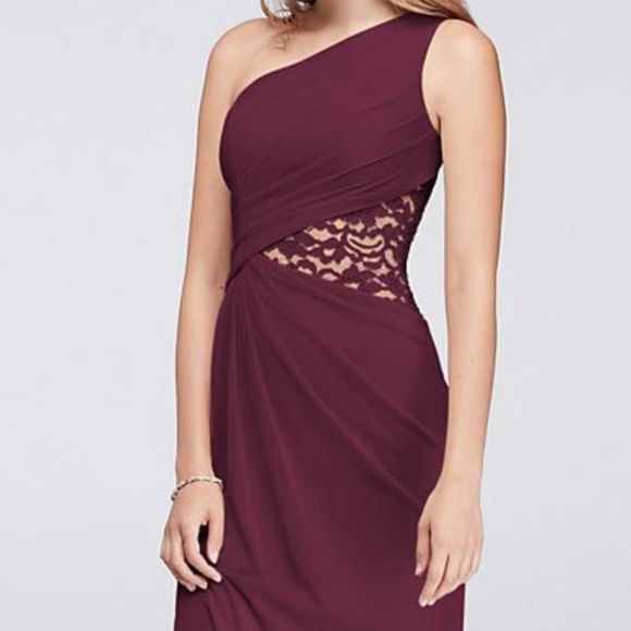 Dresses & Skirts - David's Bridal One-Shoulder Long Bridesmaid Dress